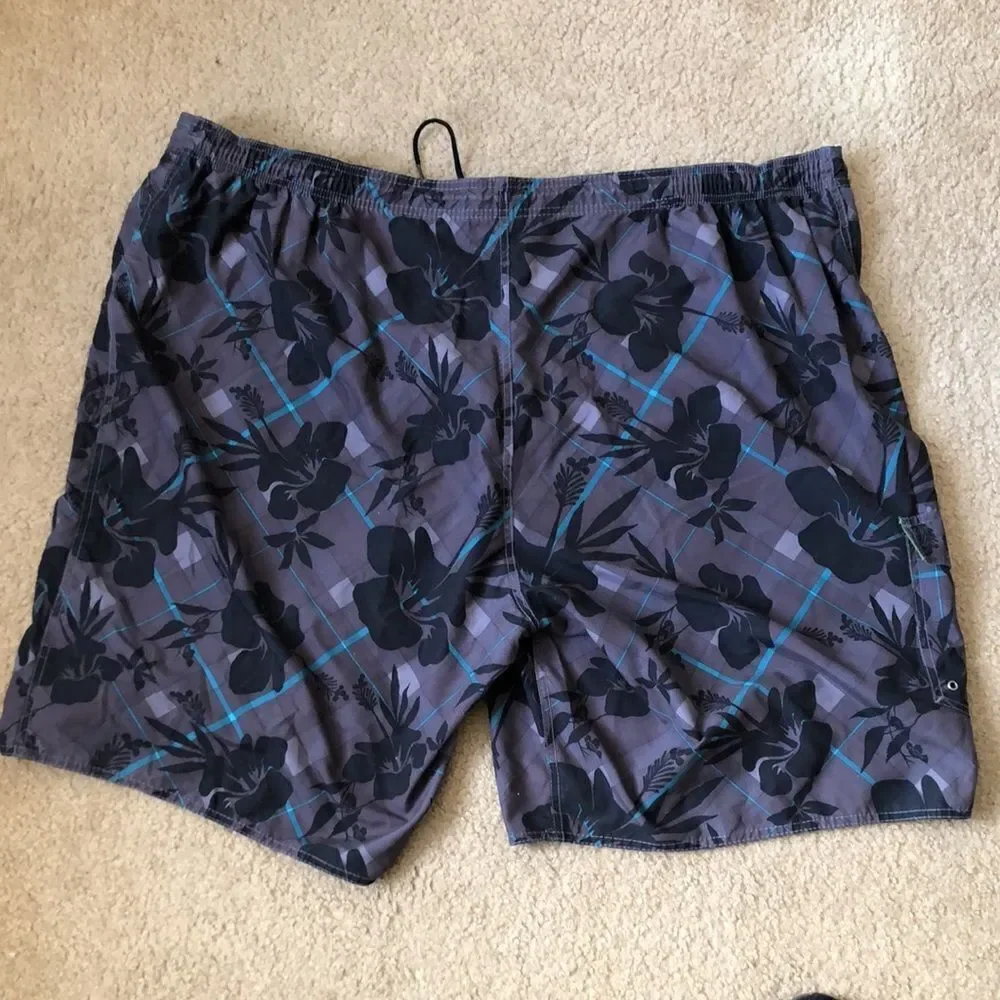 Roundtree & Yorke Board Shorts Size 4X GUC Gray/black